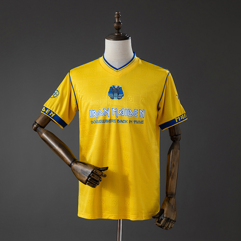 Camiseta retro amarilla de Iron Maiden x West Ham United 2008, tallas S-XXL